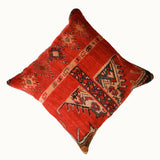 Vintage Turkish rug pillow (18” x 18”)