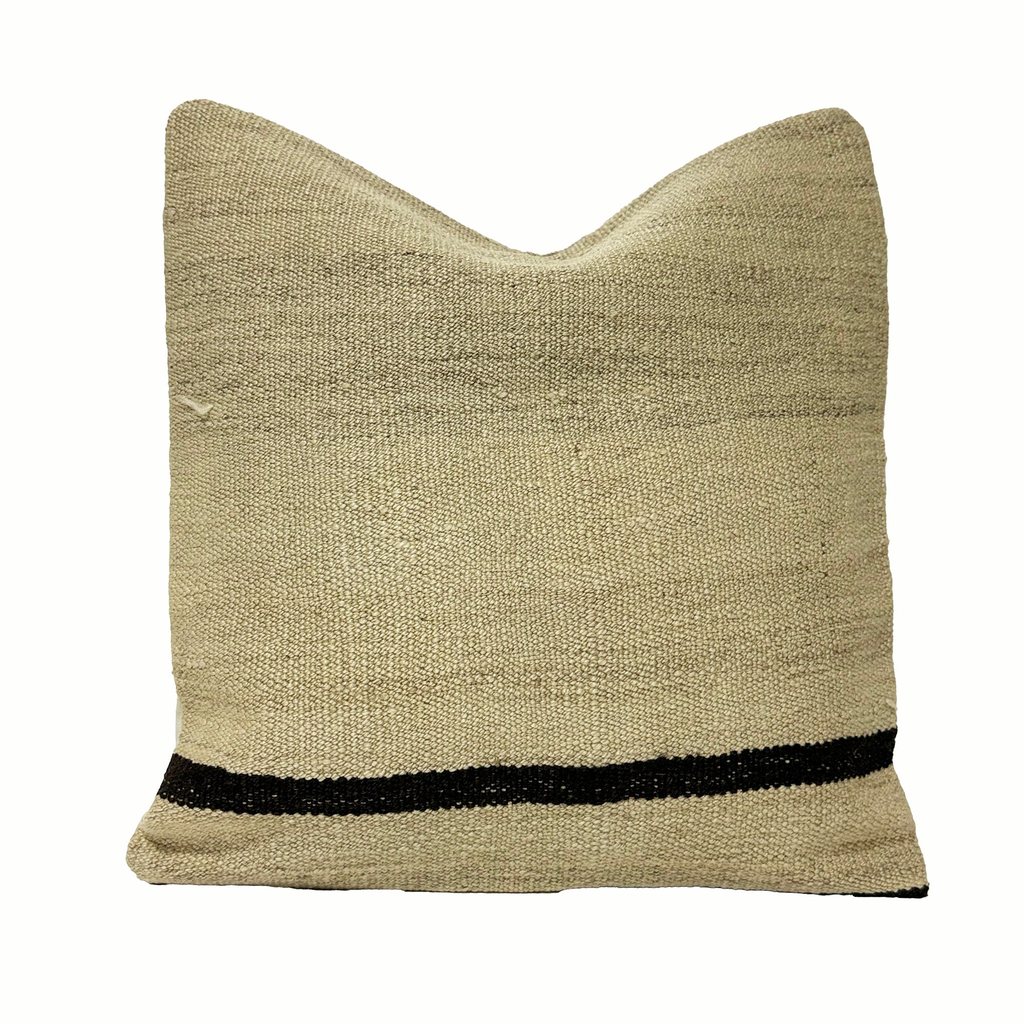 Vintage Turkish Kilim Pillow (18” x 18”)