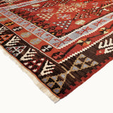 Develi hand-knotted vintage wool kilim rug (3'5" x 5'6")