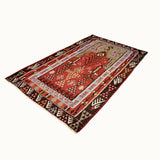 Develi hand-knotted vintage wool kilim rug (3'5" x 5'6")