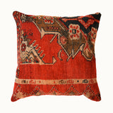 Vintage Turkish rug pillow (18” x 18”)