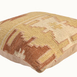 Vintage Turkish kilim pillow (16” x 16”)