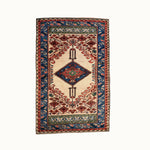 4x6 hand-knotted vintage wool rug, for your living room, kitchen and dining room