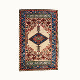 4x6 hand-knotted vintage wool rug, for your living room, kitchen and dining room