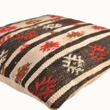 Vintage Turkish kilim pillow (18” x 18”)