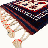 Safar hand-knotted vintage mini wool rug (1'9” x 3'3")