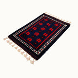 Menderes hand-knotted vintage mini wool rug (1'10” x 2'9")