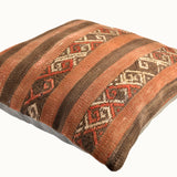 Vintage Turkish kilim pillow (18” x 18”)