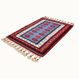 Kiraz hand-knotted vintage mini wool rug (1'6” x 2')