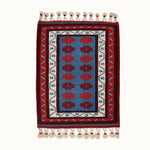 2x2 hand-knotted wool small accent rug, for your kitchen, hallway, bathroom and entryway