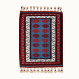 2x2 hand-knotted wool small accent rug, for your kitchen, hallway, bathroom and entryway