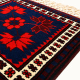 Torbali hand-knotted vintage mini wool rug (1'10” x 2')