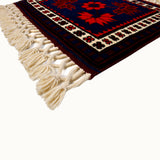 Torbali hand-knotted vintage mini wool rug (1'10” x 2')