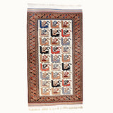 Teere hand-knotted vintage rug (3'7” x 6'3")