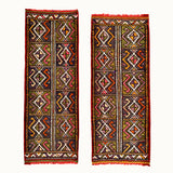 Chumra hand-knotted vintage mini kilim rug (1'4” x 3'6")