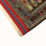 Felahi hand-knotted kilim flatweave vintage rug (3'9” x 5’11")