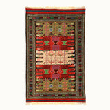 4x6 hand-knotted persian kilim flatweave vintage rug