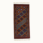 3x7 hand-knotted kilim flatweave vintage runner rug, for your hallway, entryway, kitchen and bedroom