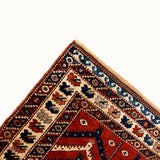 Ayvacik hand-knotted vintage wool rug (3'10" x 5'4")