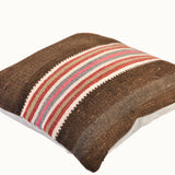 Vintage Turkish kilim pillow (18” x 18”)