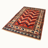 Ayvacik hand-knotted vintage wool rug (3'10" x 5'4")