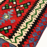 Kirish hand-knotted vintage mini kilim rug (1'5” x 2'11")