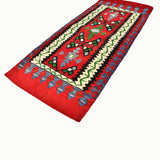 Kirish hand-knotted vintage mini kilim rug (1'5” x 2'11")