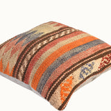 Vintage Turkish kilim pillow (16” x 16”)