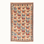 4x6 hand-knotted vintage wool area rug for your living room, bed room, and kitchen