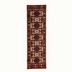 3x8 hand-knotted kilim flatweave vintage runner rug for your hallway, entryway, stairs and living room