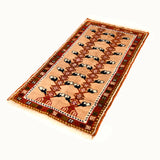 Bademli hand-knotted vintage mini wool rug (2' x 3'9")