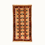 2x4 hand-knotted vintage mini wool accent rug for your entry way, bathroom, kitchen and small spaces