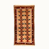 2x4 hand-knotted vintage mini wool accent rug for your entry way, bathroom, kitchen and small spaces