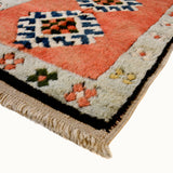 Ortakoy hand-knotted vintage mini wool rug (1'10” x 3’)