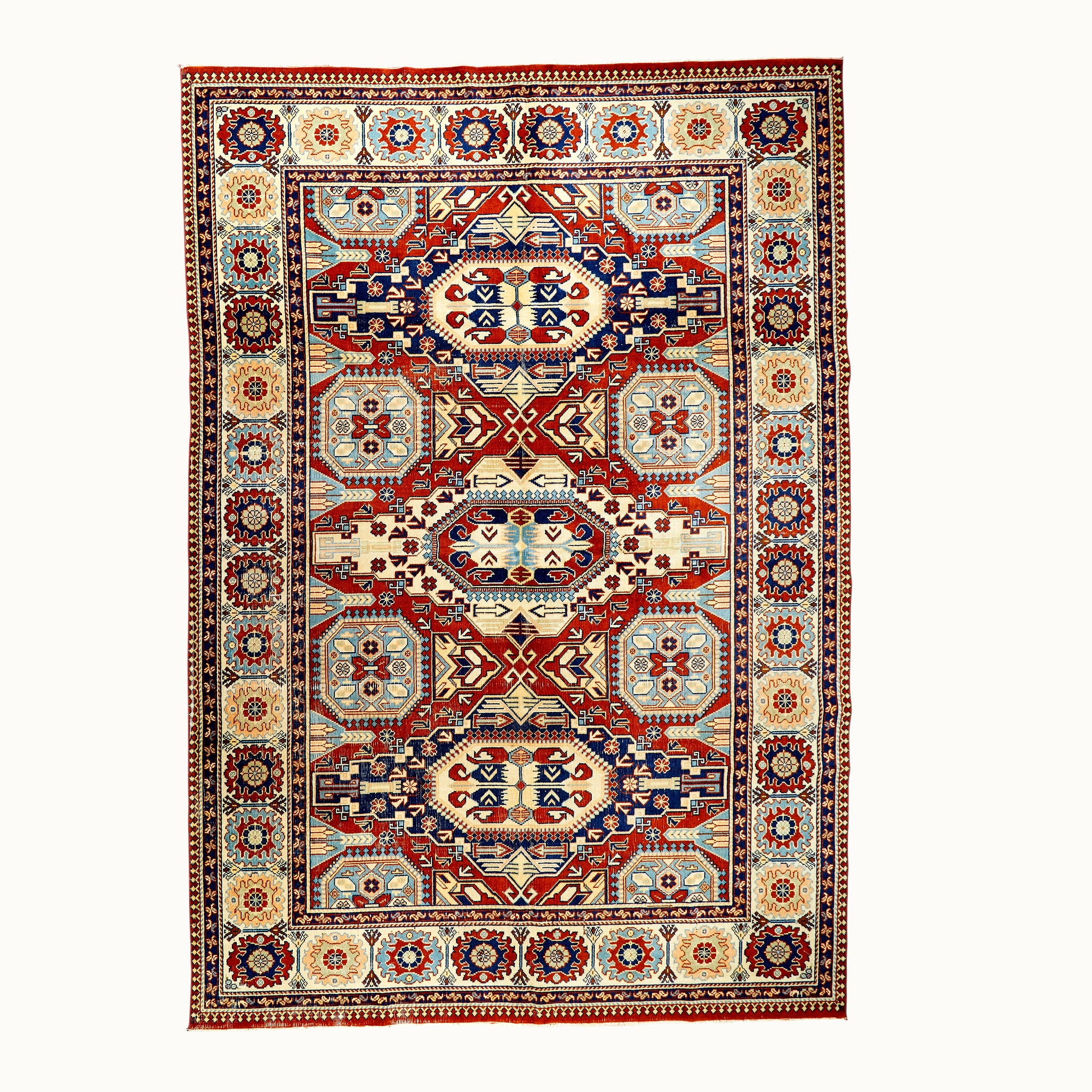 6x10 hand-knotted vintage wool rug, for your living room, bedroom and dining room