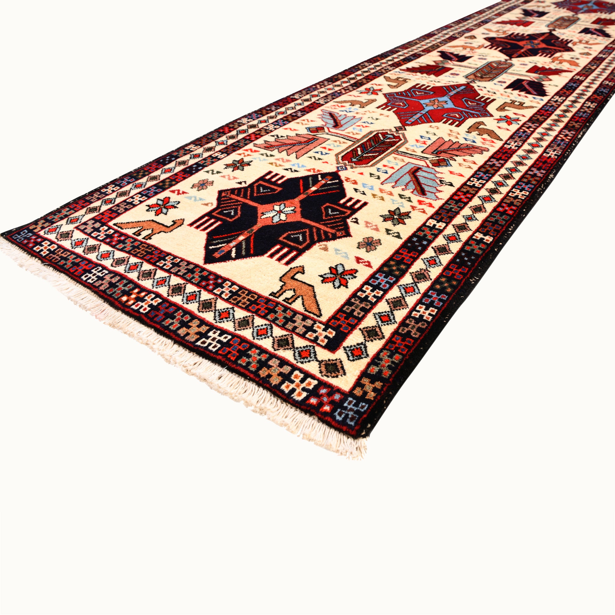 3x10 hand-knotted persian wool runner rug for your hallway, entryway and stairs