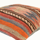 Vintage Turkish kilim pillow (18” x 18”)