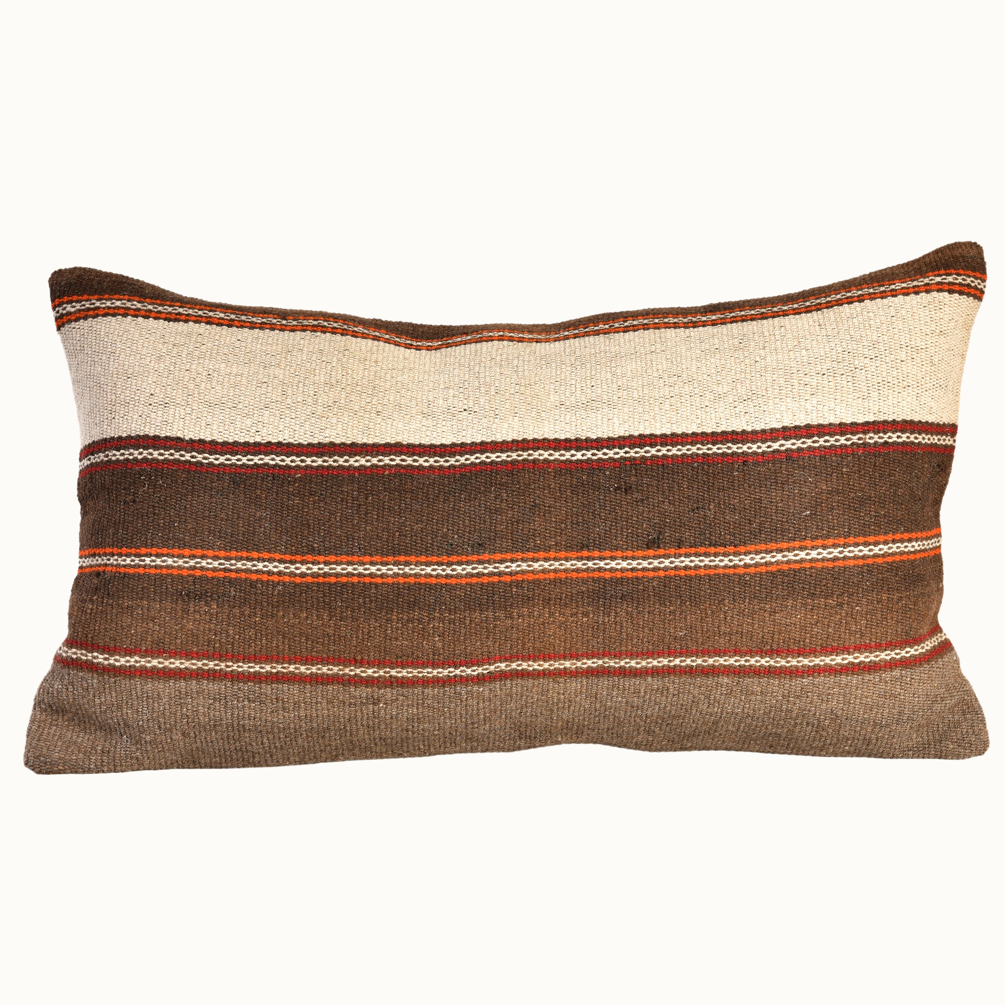 12x25 Vintage Turkish kilim lumbar pillow