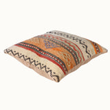 Vintage Turkish kilim pillow (16” x 16”)