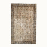 5x9 hand-knotted vintage area rug for living room, bedroom and dinning room.