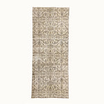 3x7 hand-knotted vintage runner rug for hallway, entry way and living room.