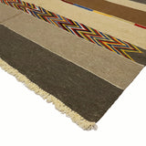 Edremit handwoven kilim flatweave vintage rug (5'9" x 8'1")