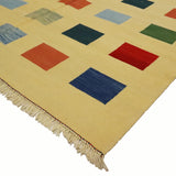 Focha Pop Squares - handwoven kilim flatweave rug (6'1" x 9'1")