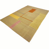 Blush & Saffron - handwoven kilim flatweave rug (7'7" x 10'8")