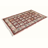 Kando hand-knotted vintage silk persian rug (4' x 6'6")