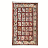 4x6 hand-knotted vintage silk persian rug, for your living room, bedroom and dining room