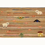 Peachy Path Kids Rug (3' 3"x3' 10")