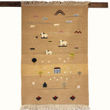 Puppy Meadow kids rug made from natural wool, perfect for nursery, playroom, and children's room decor.
