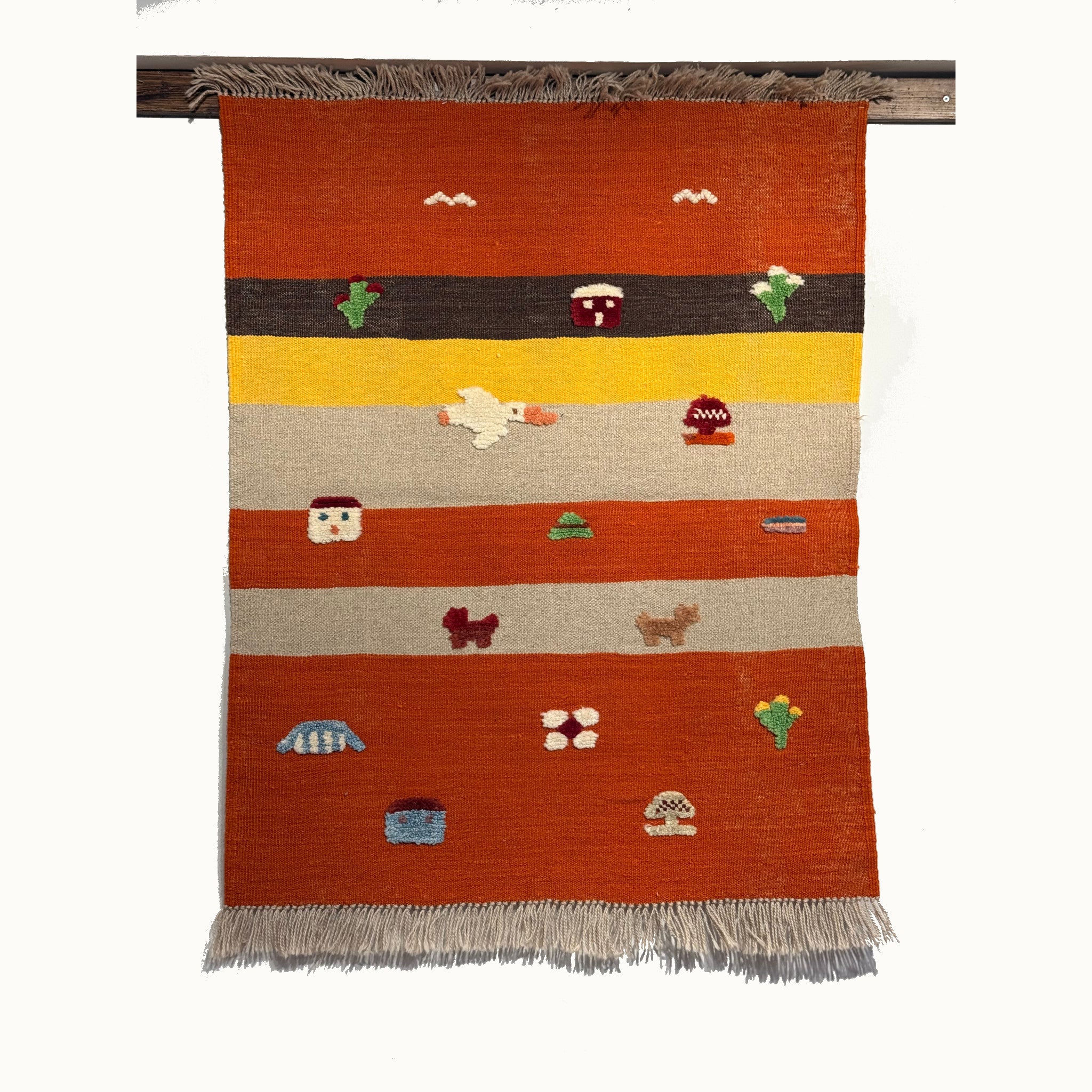 Toffee Parade kids rug made from natural wool, perfect for nursery, playroom, and children's room decor.
