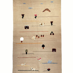 Meadow Friends kids rug made from natural wool, perfect for nursery, playroom, and children's room decor.